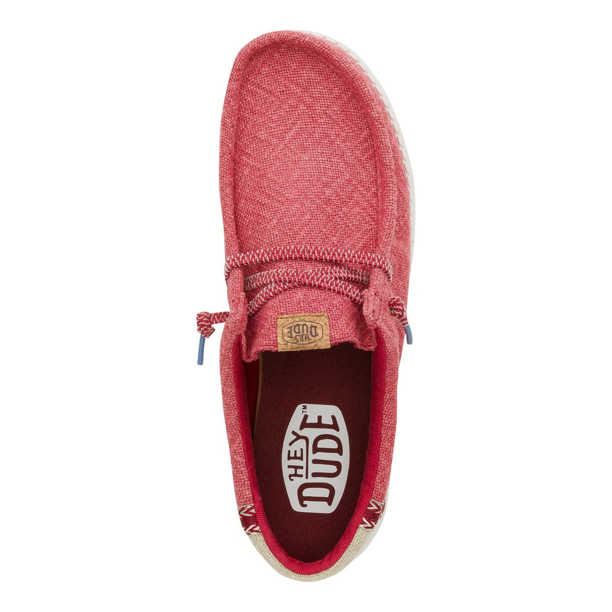 HEY DUDE Mocassino Uomo Wally Jute-Claret Red Silver Birch