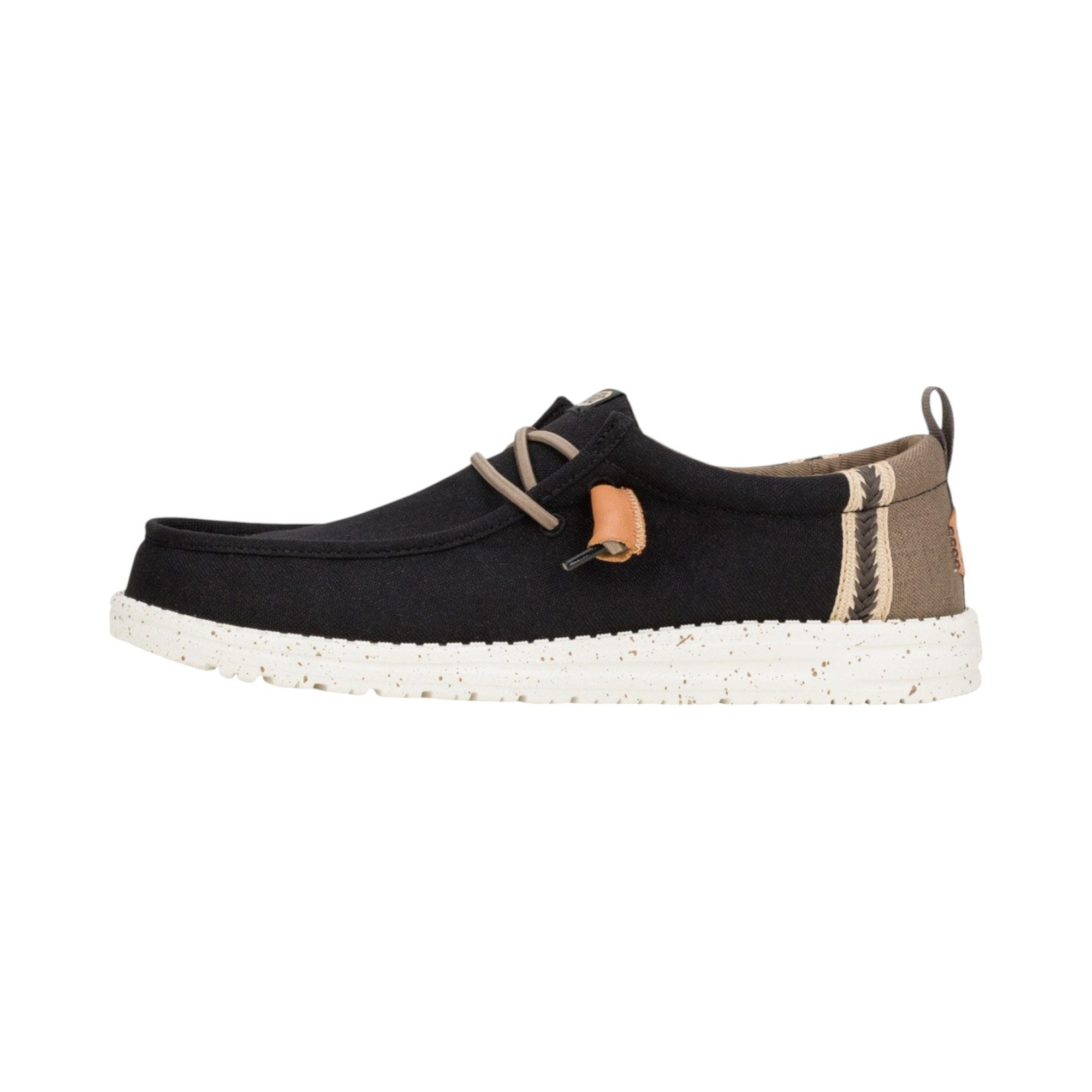 HEY DUDE Mocassino Uomo Wally Summer Linen-Black Walnut
