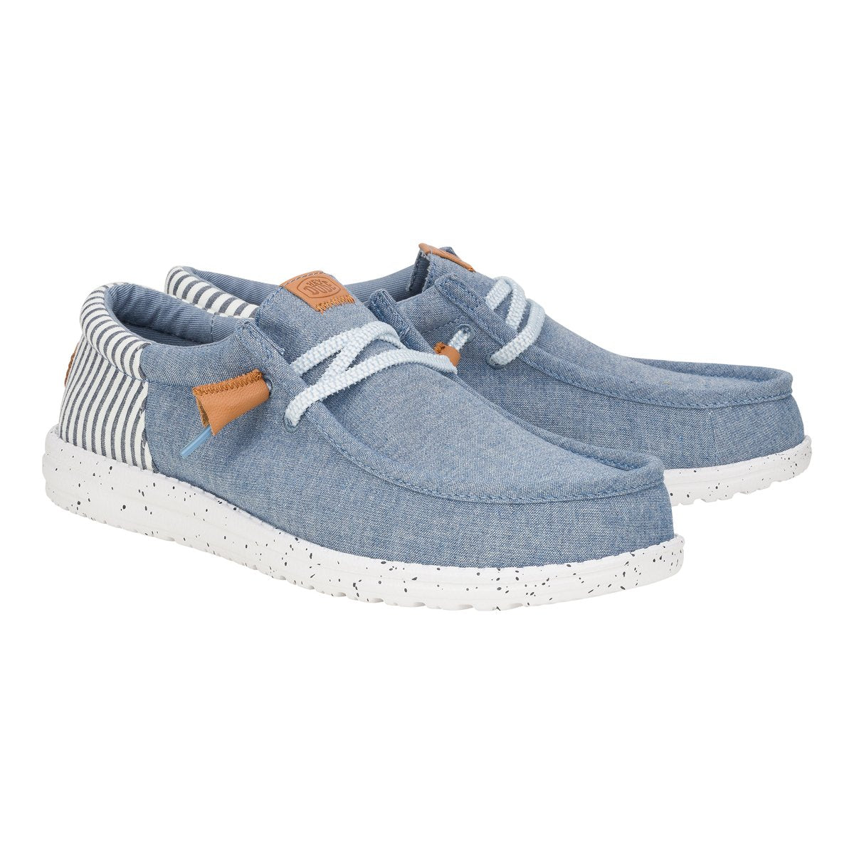 HEY DUDE Mocassino Uomo Wally Funk Seersucker-Faded Denim Navy Blazer