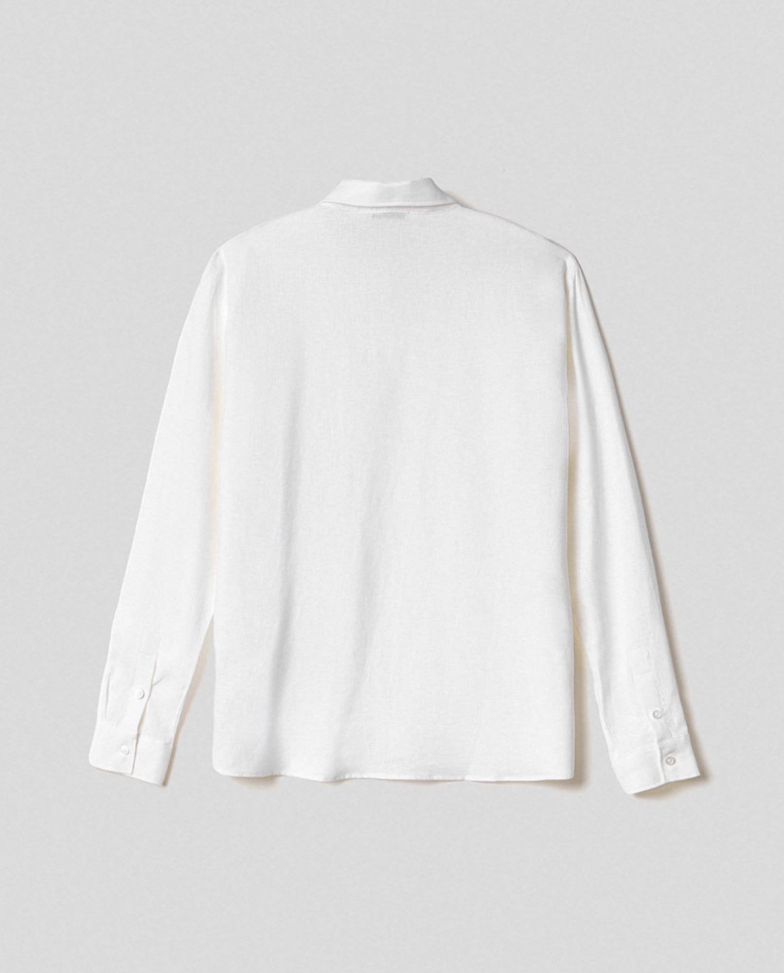 HINNOMINATE Camicia Uomo Lino Basica-Bianco