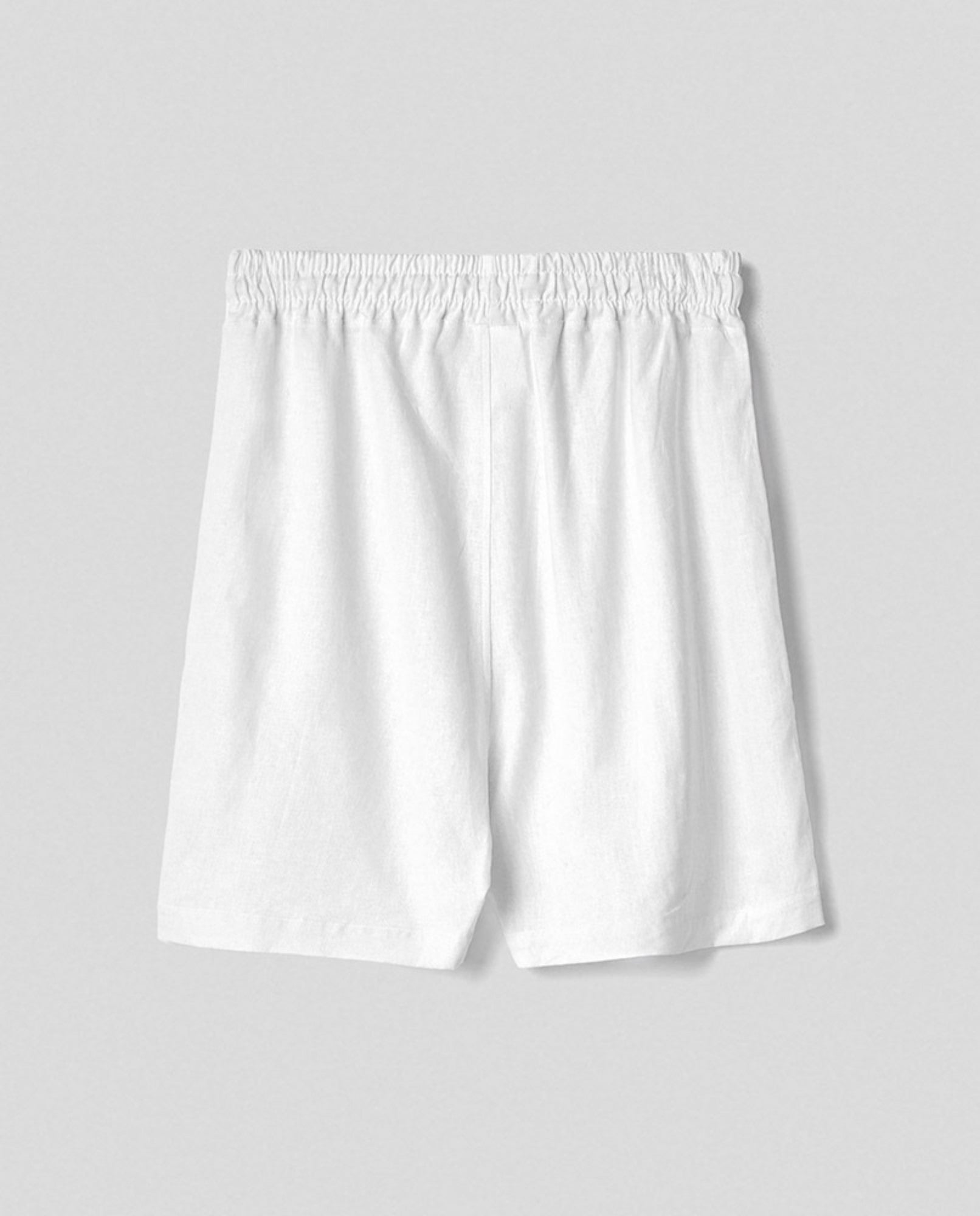 HINNOMINATE Bermuda Uomo Lino Coulisse-Bianco