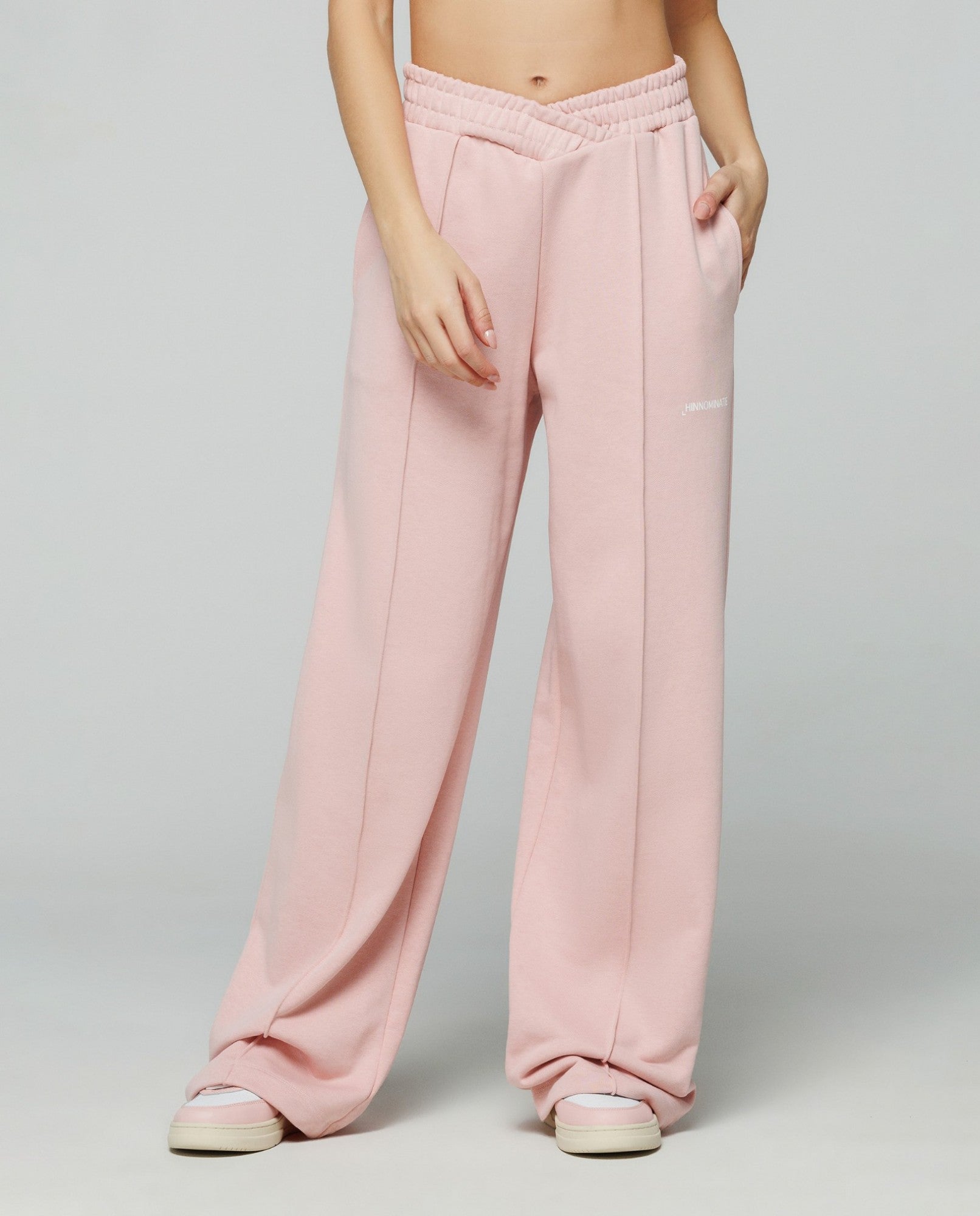 HINNOMINATE Pantalone Donna in Felpa dritto-Cipria