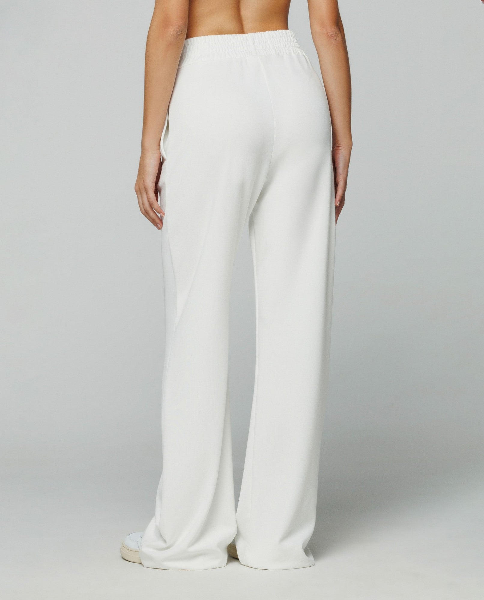 HINNOMINATE Pantalone Donna in Modal dritto-Bianco