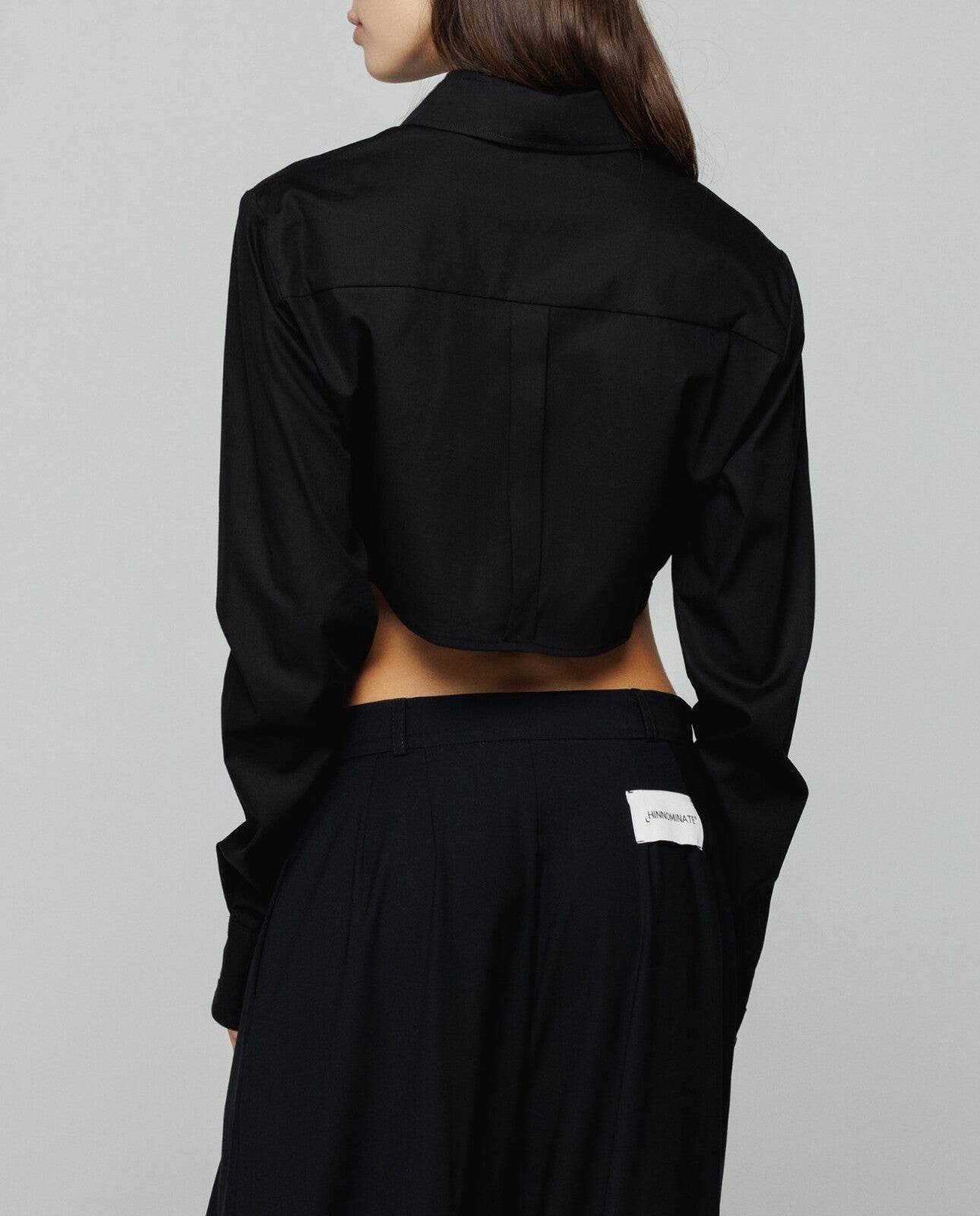 HINNOMINATE Camicia Donna corta cotone-Nero