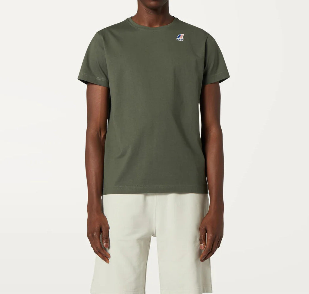 K-WAY T-Shirt Uomo Le Vrai Edouard-Green Blackish