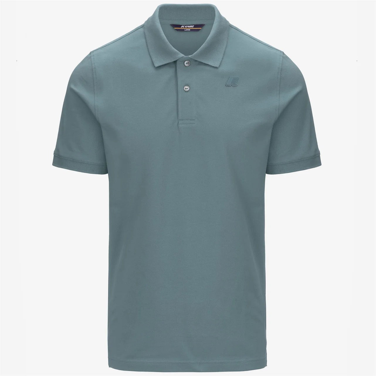 K-WAY Polo Uomo Amedee Pique-Green Iron