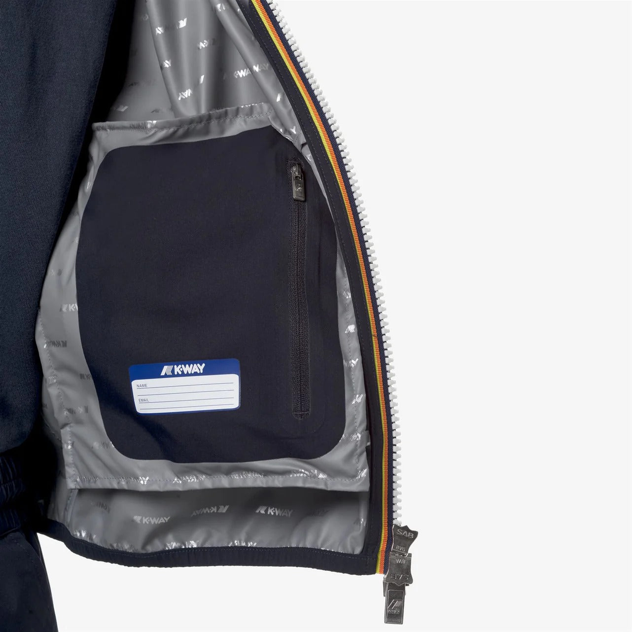 K-WAY Smanicato Uomo Valen Stretch Dot-Blue Depth