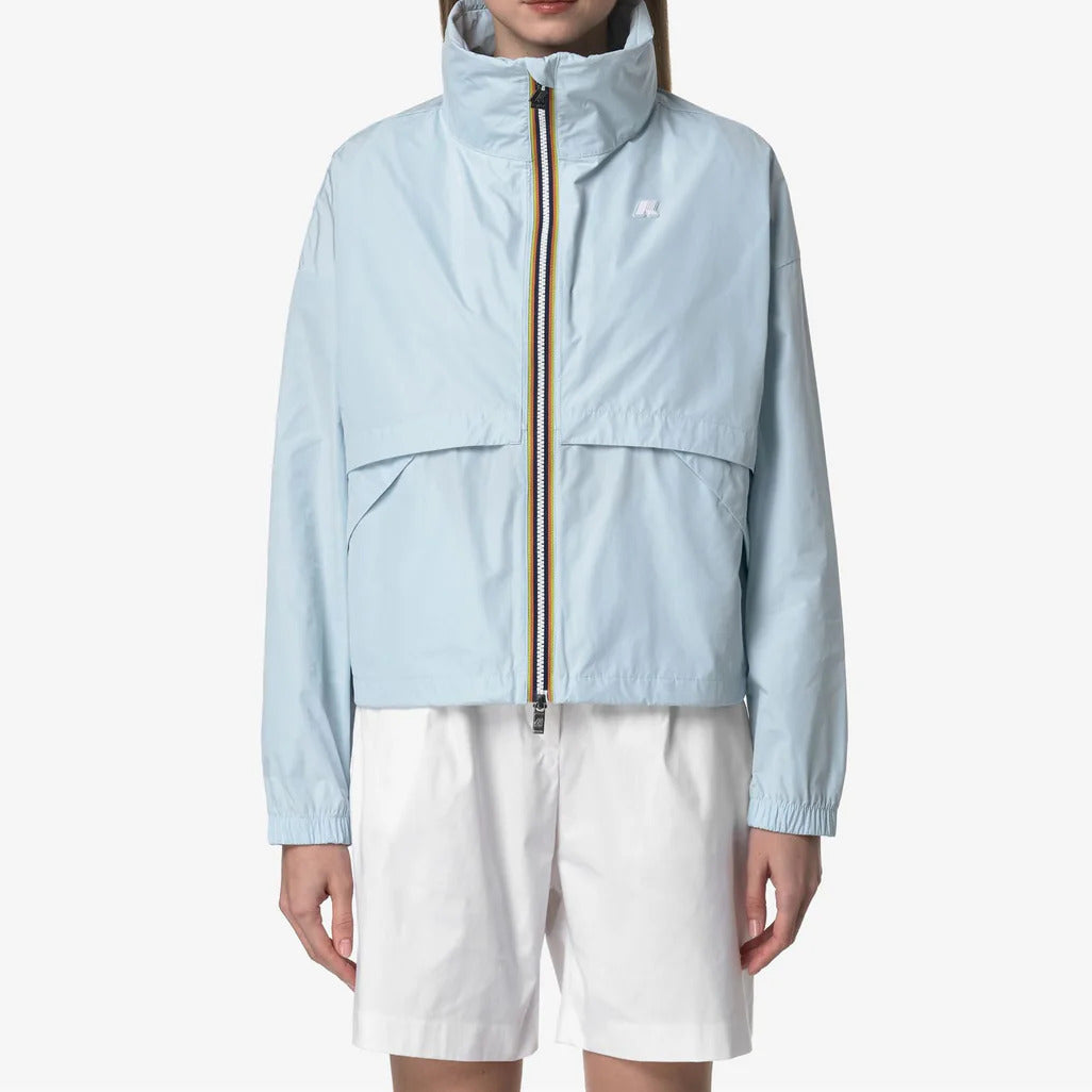 K-WAY Giubbino Donna Aubette Memory Touch-Blue Baby