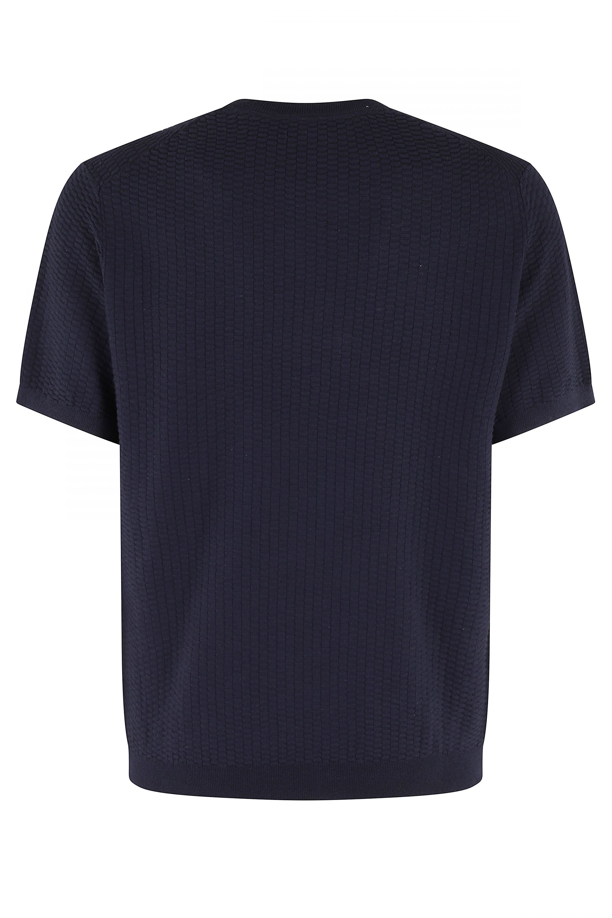 KANGRA Maglia Uomo Girocollo Cotone Lino-Blu