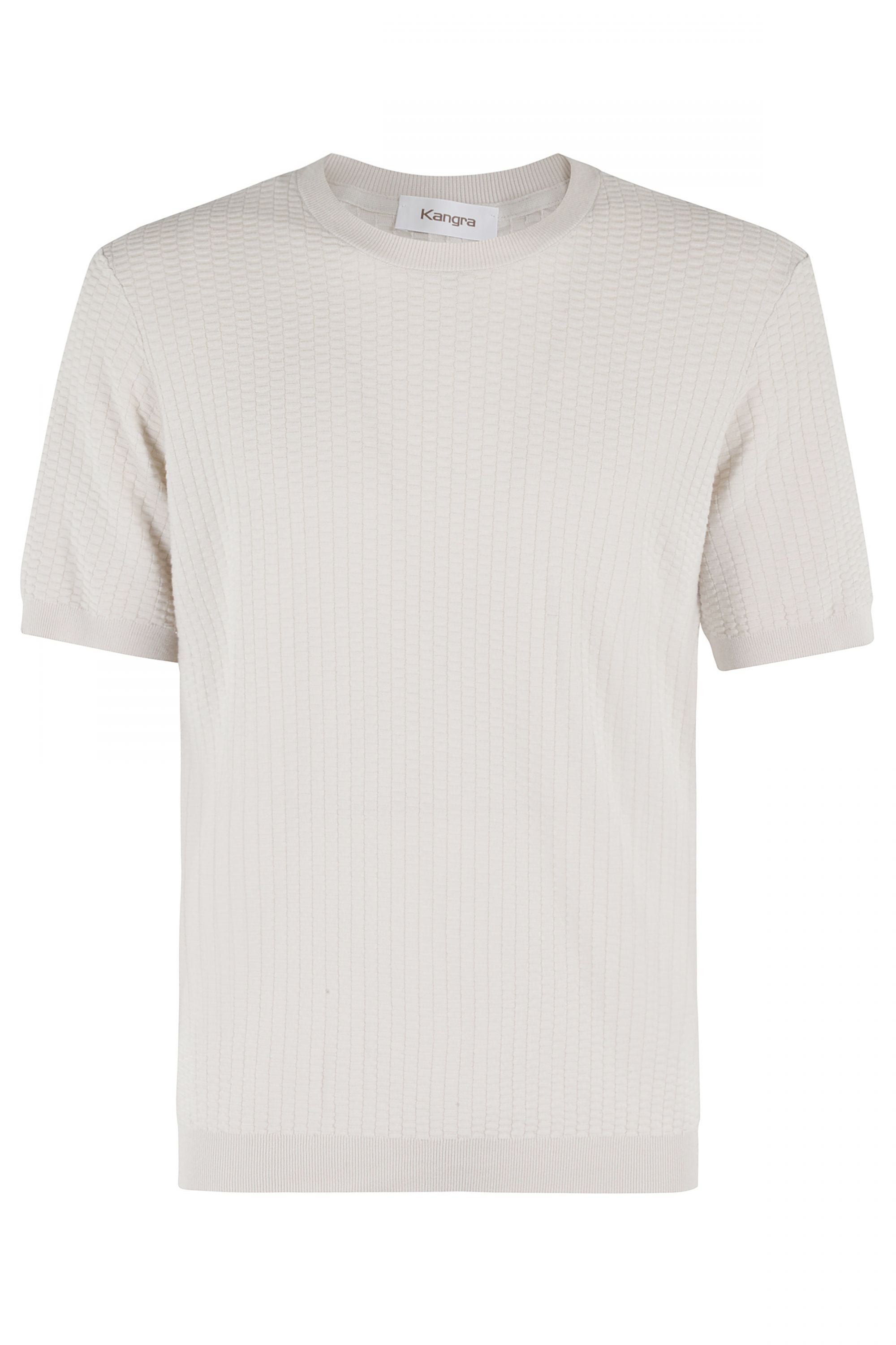 KANGRA Maglia Uomo Girocollo Cotone Lino-Travertino