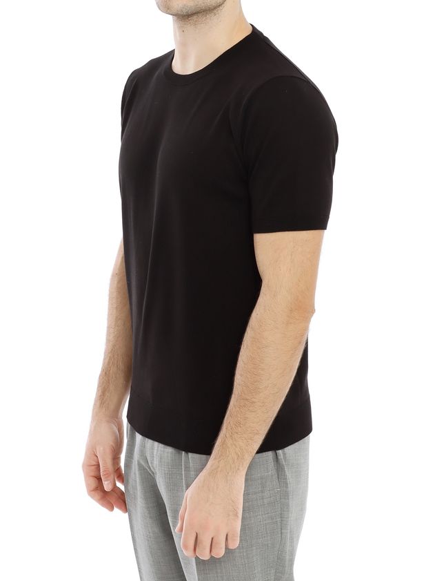 KANGRA MAglia Uomo Girocollo Cotone-Nero