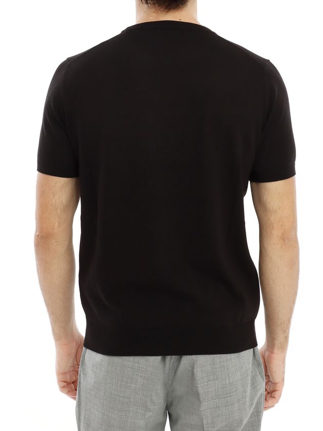 KANGRA MAglia Uomo Girocollo Cotone-Nero