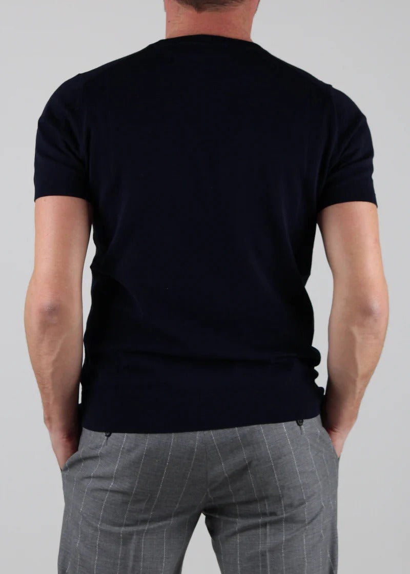 KANGRA Maglia Uomo Girocollo Cotone-Blu