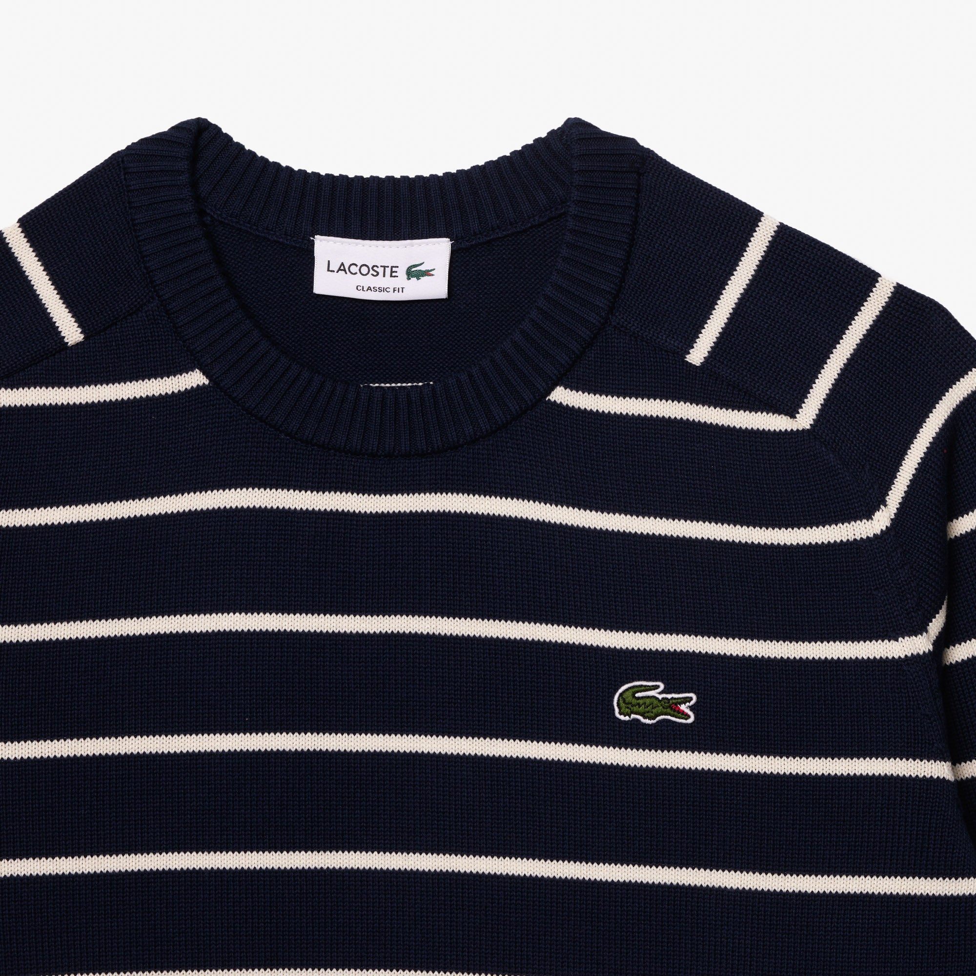 LACOSTE Pullover Uomo Righe-Blu Navy