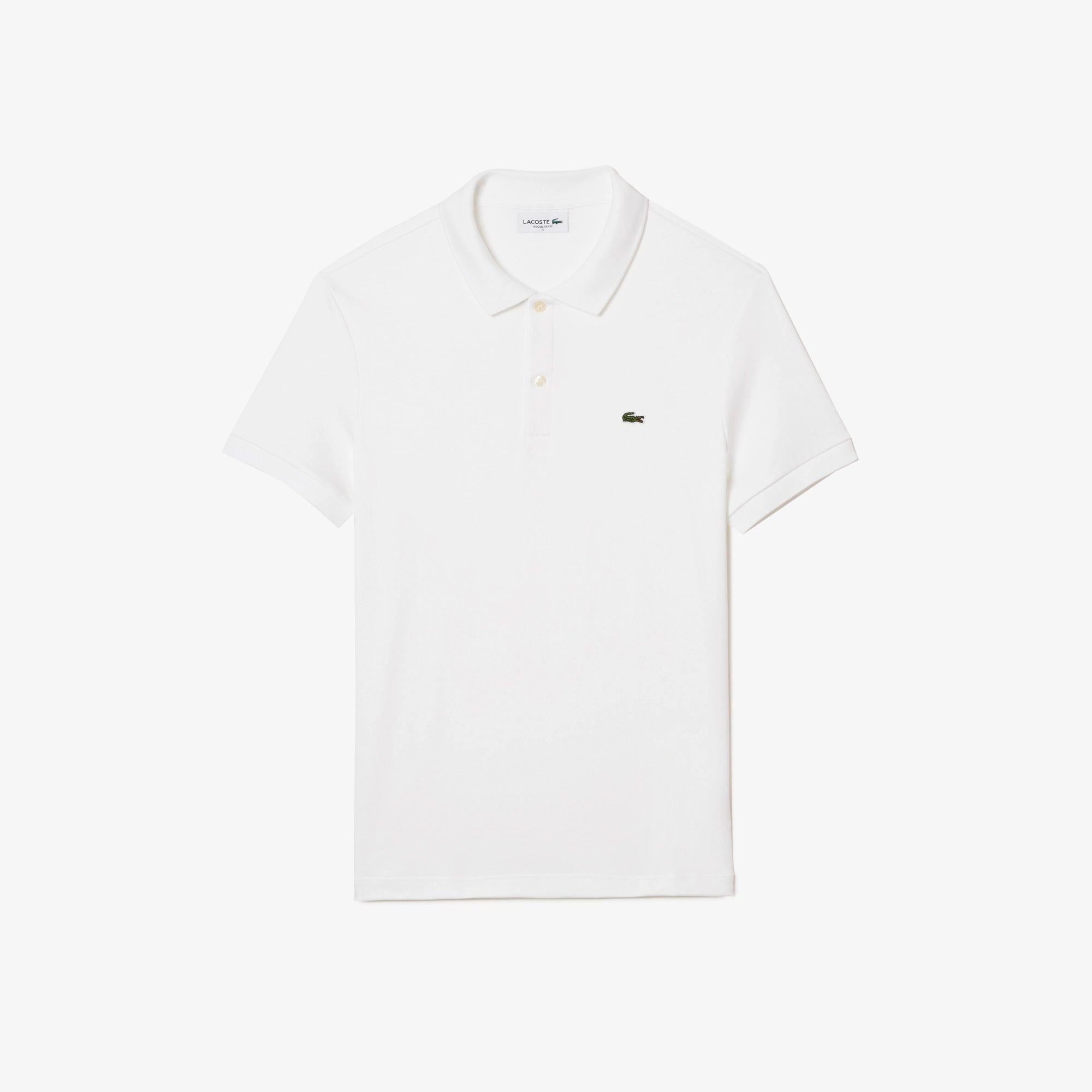LACOSTE Polo Uomo Cotone Pima-Bianco