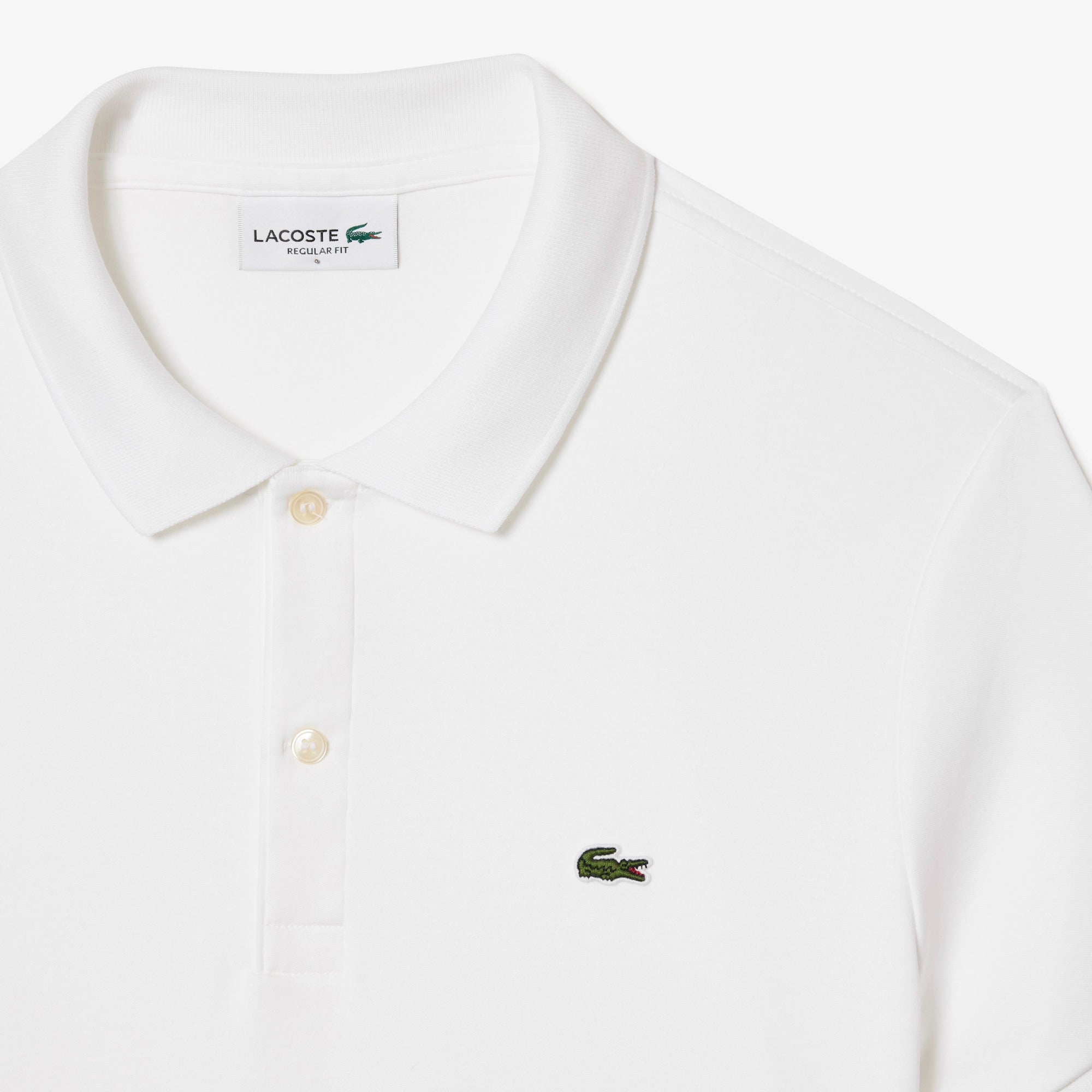 LACOSTE Polo Uomo Cotone Pima-Bianco