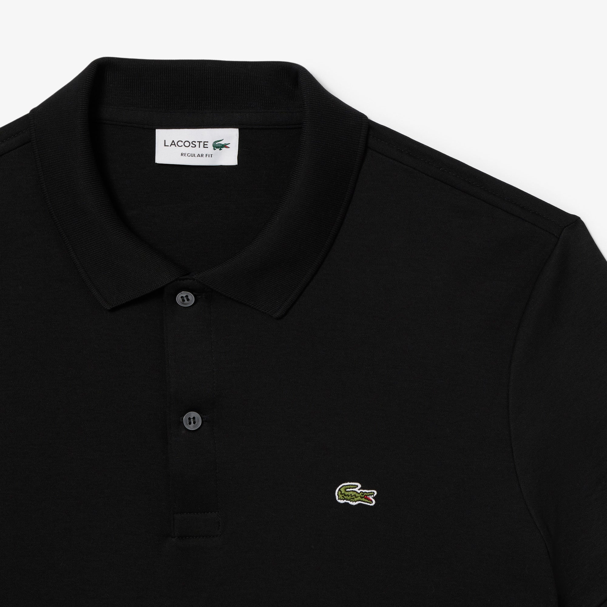 LACOSTE Polo Uomo Cotone Pima-Nero