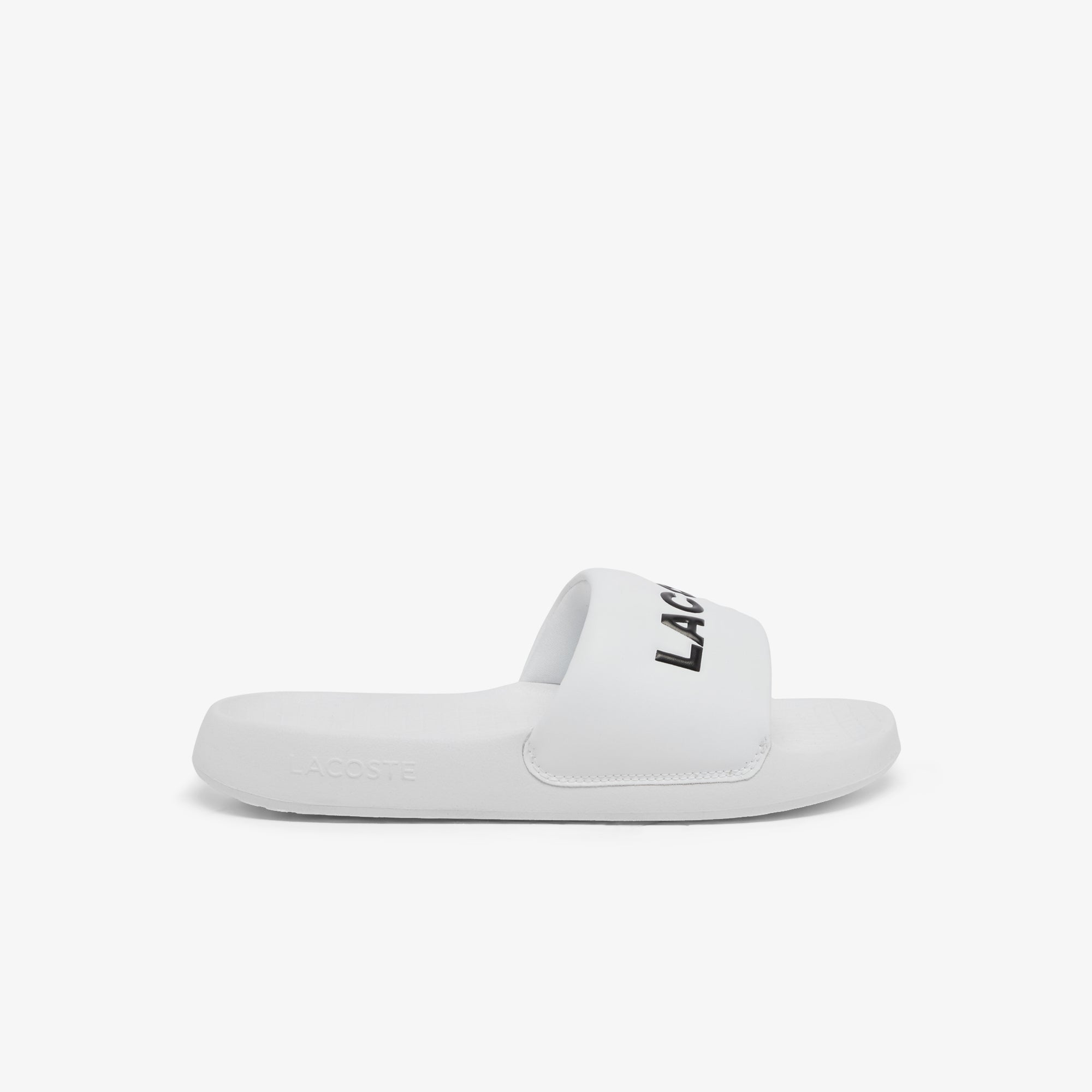 LACOSTE Ciabatta Uomo Serve Slide 1.0-Bianco Nero