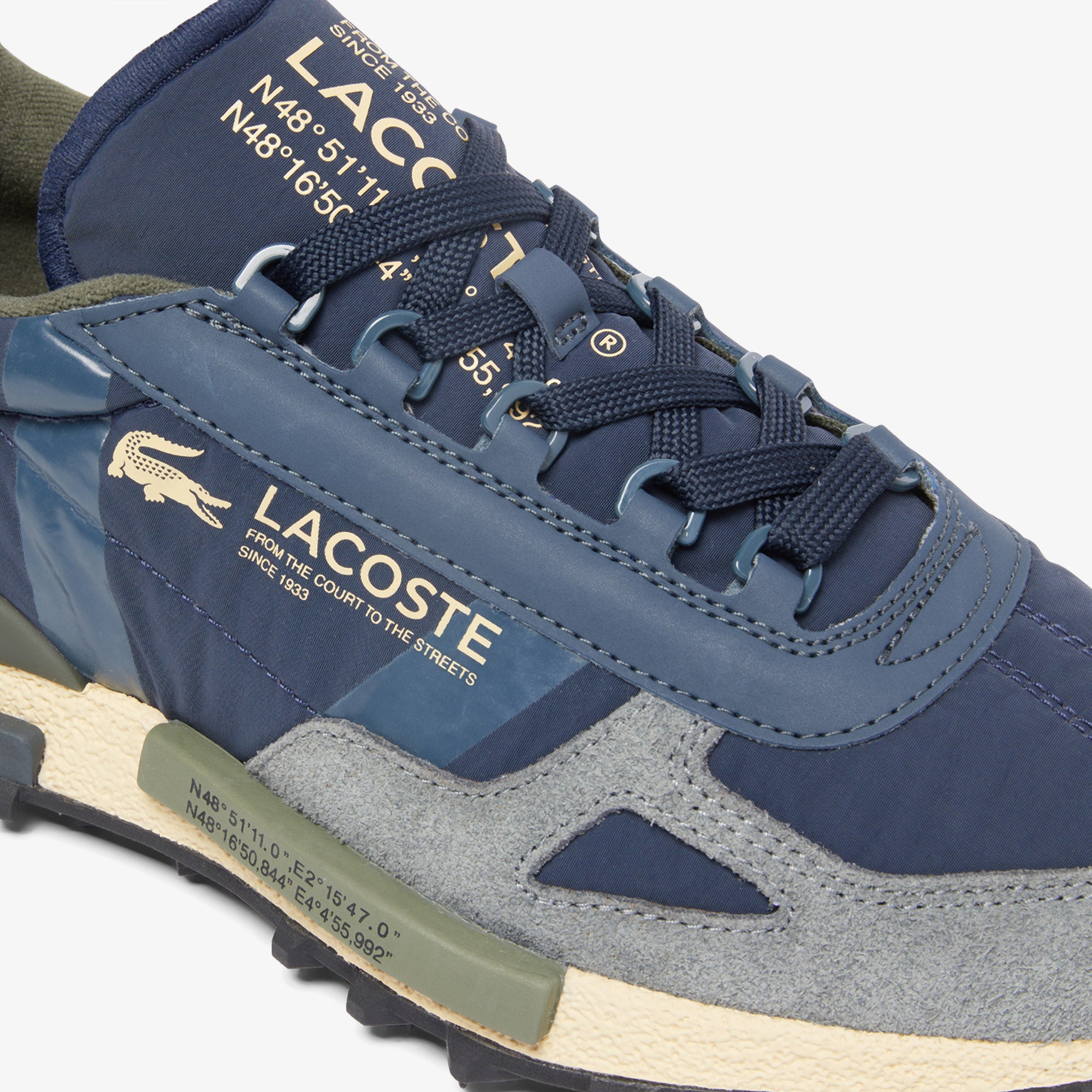 LACOSTE Sneaker Uomo Elite Active-Navy Khaki