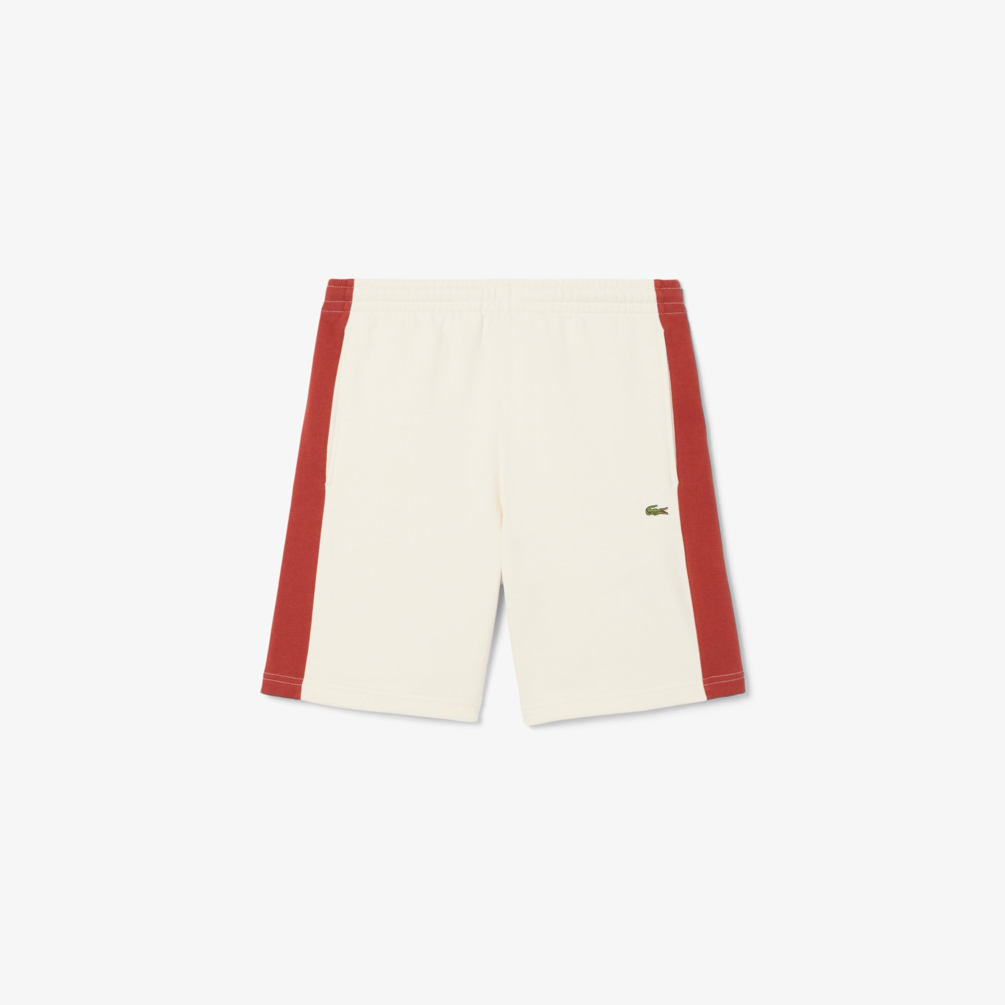 LACOSTE Shorts Uomo Color Block-Bianco Marrone