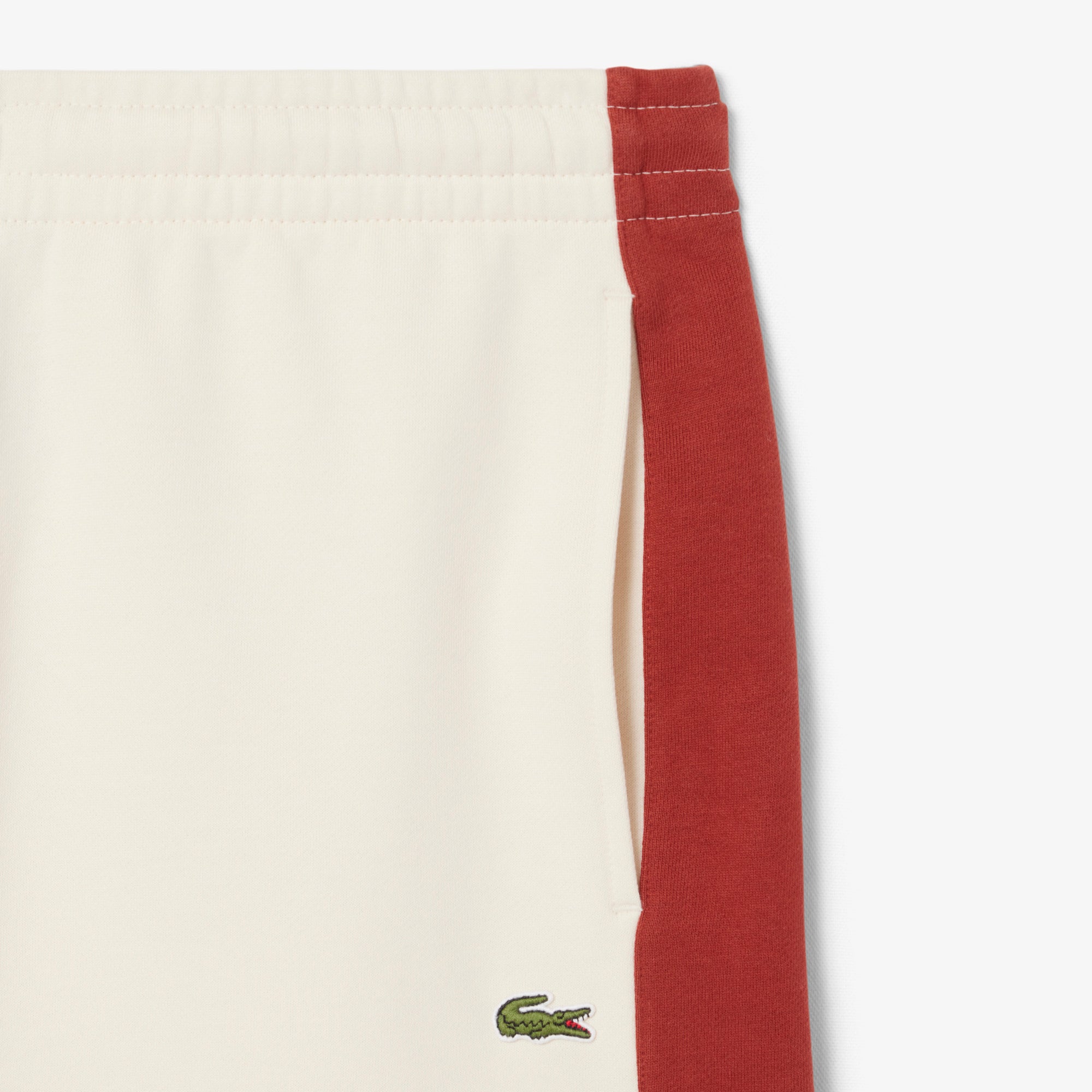 LACOSTE Shorts Uomo Color Block-Bianco Marrone