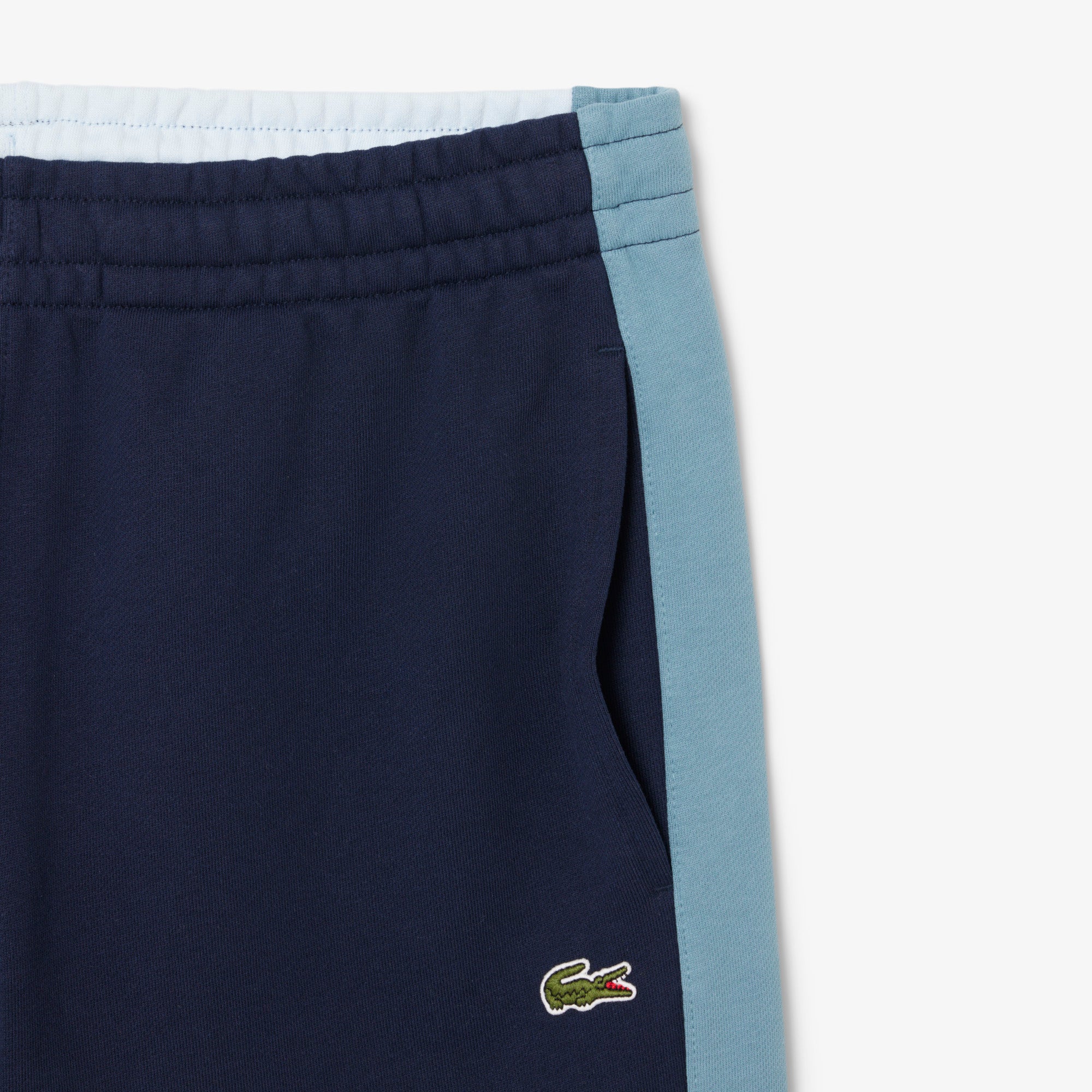 LACOSTE Shorts Uomo Color Block-Blu Navy Azzurro