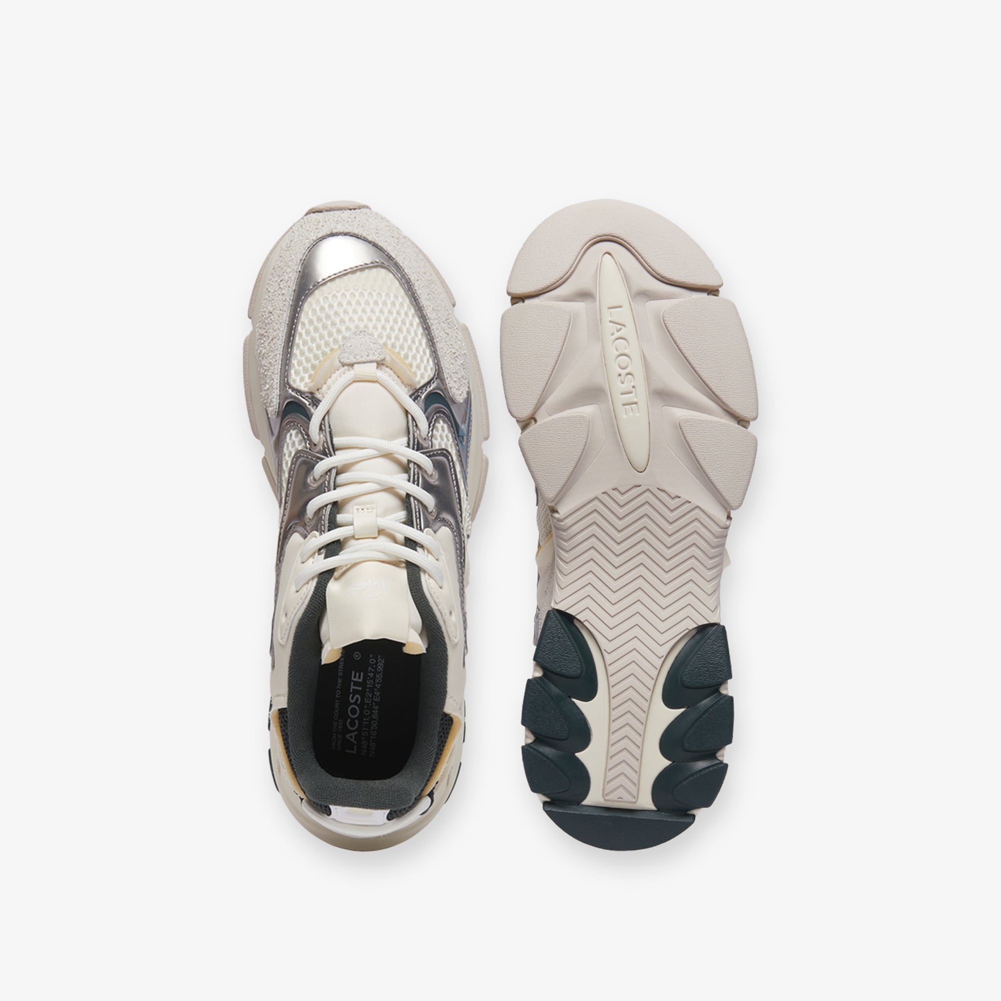 LACOSTE Sneaker Uomo L003 Neo-Bianco Verde Scuro