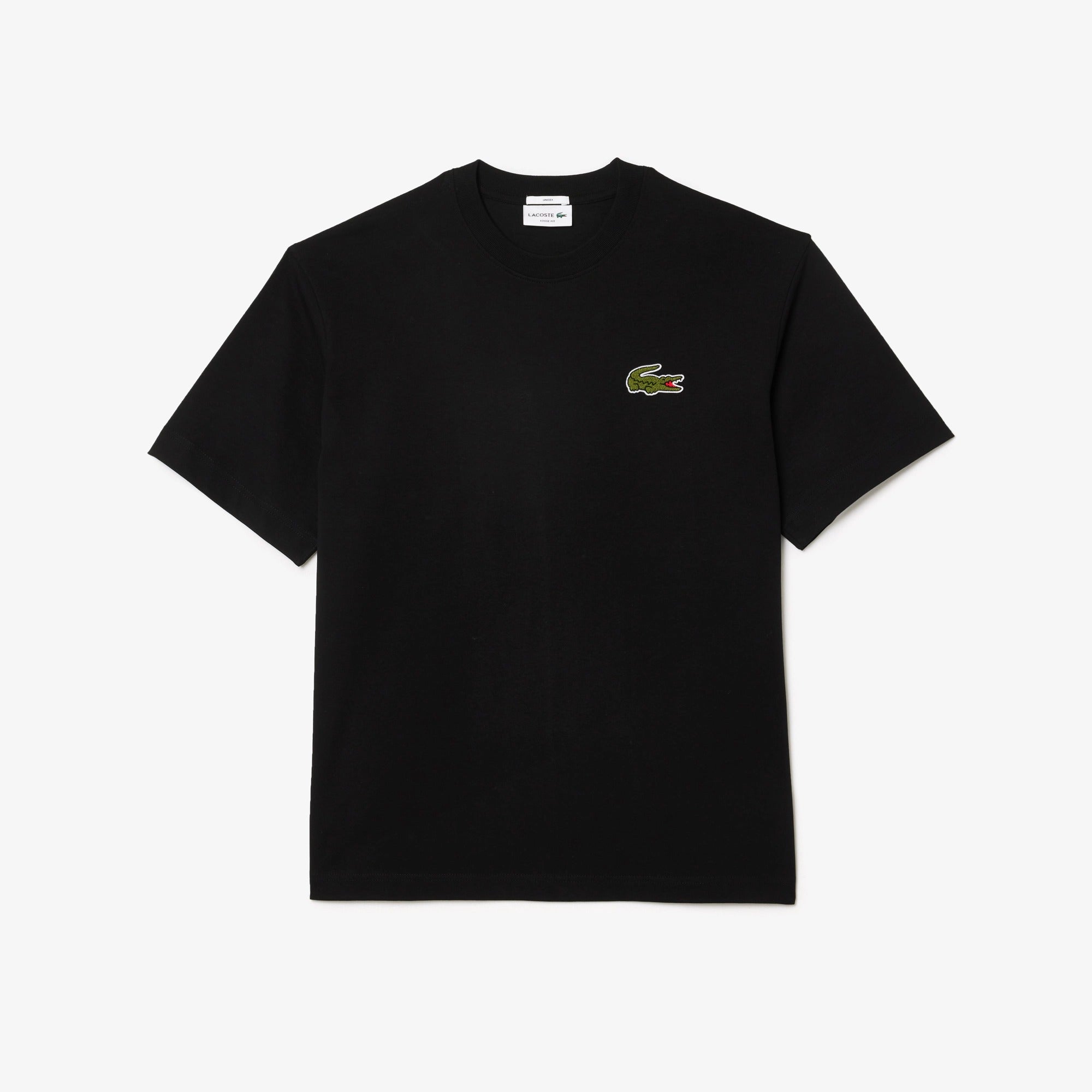 LACOSTE T-Shirt Unisex Logo Loose Fit-Nero