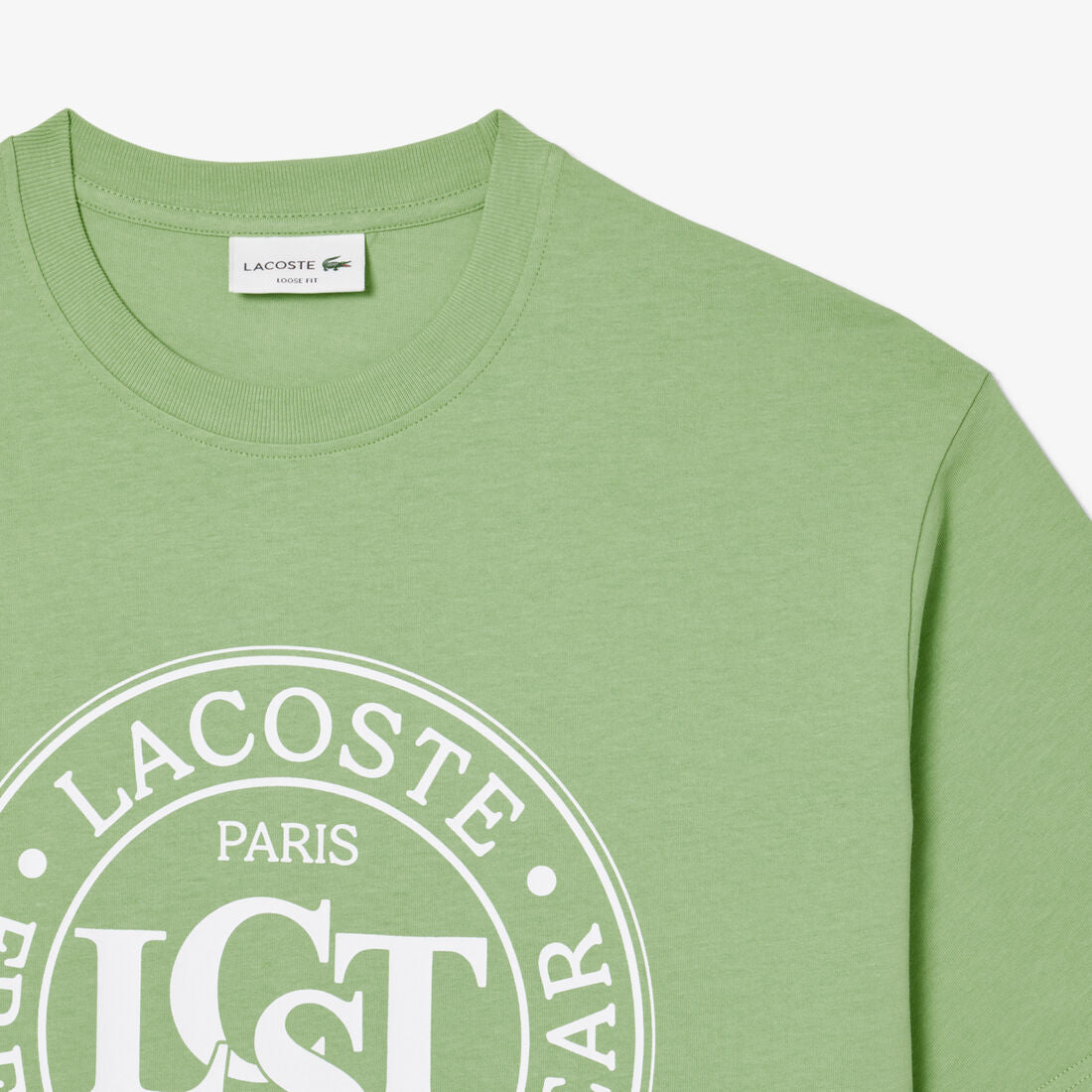 LACOSTE T-Shirt Uomo Stampa Logo Loose Fit-Verde