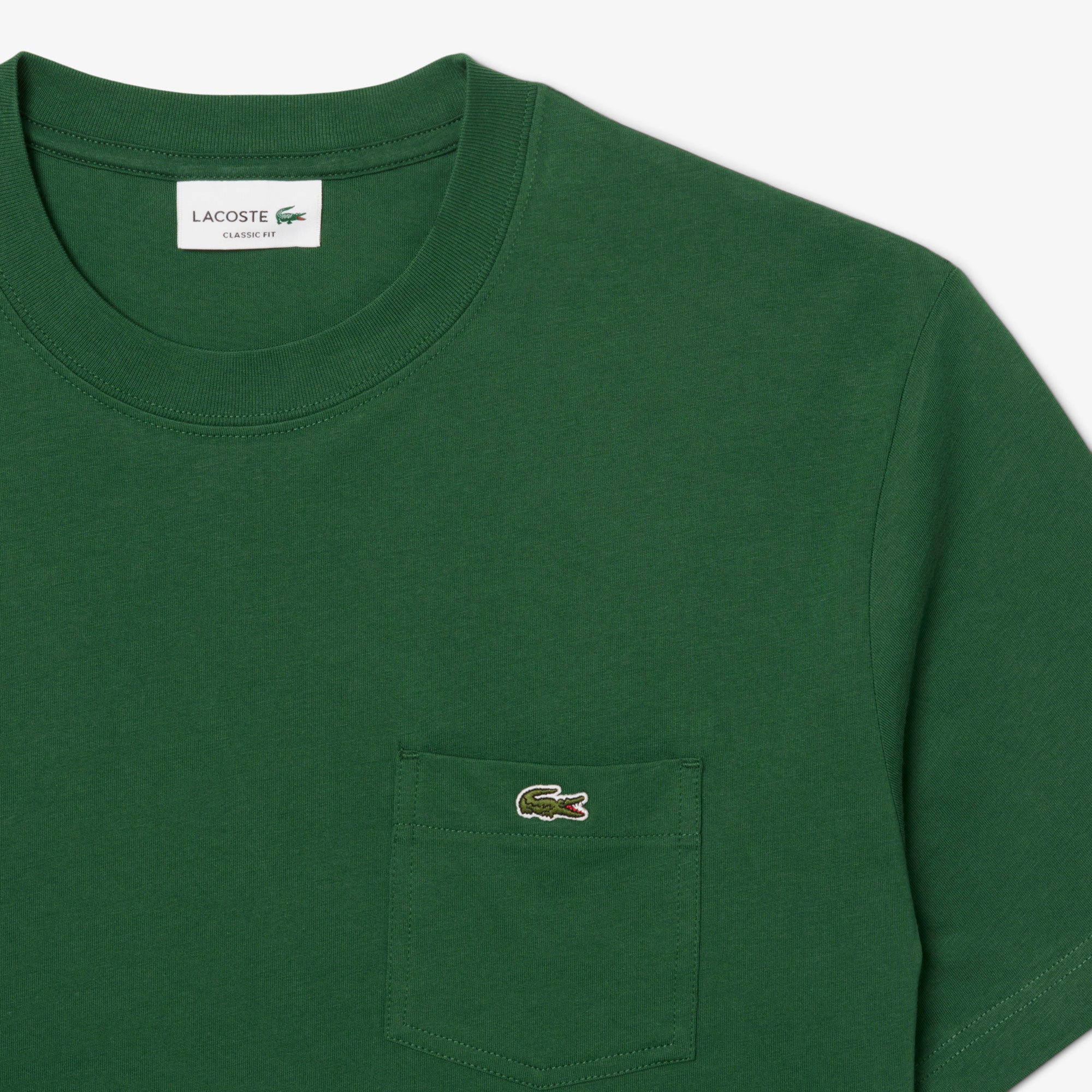 LACOSTE T-Shirt Uomo Taschino-Verde