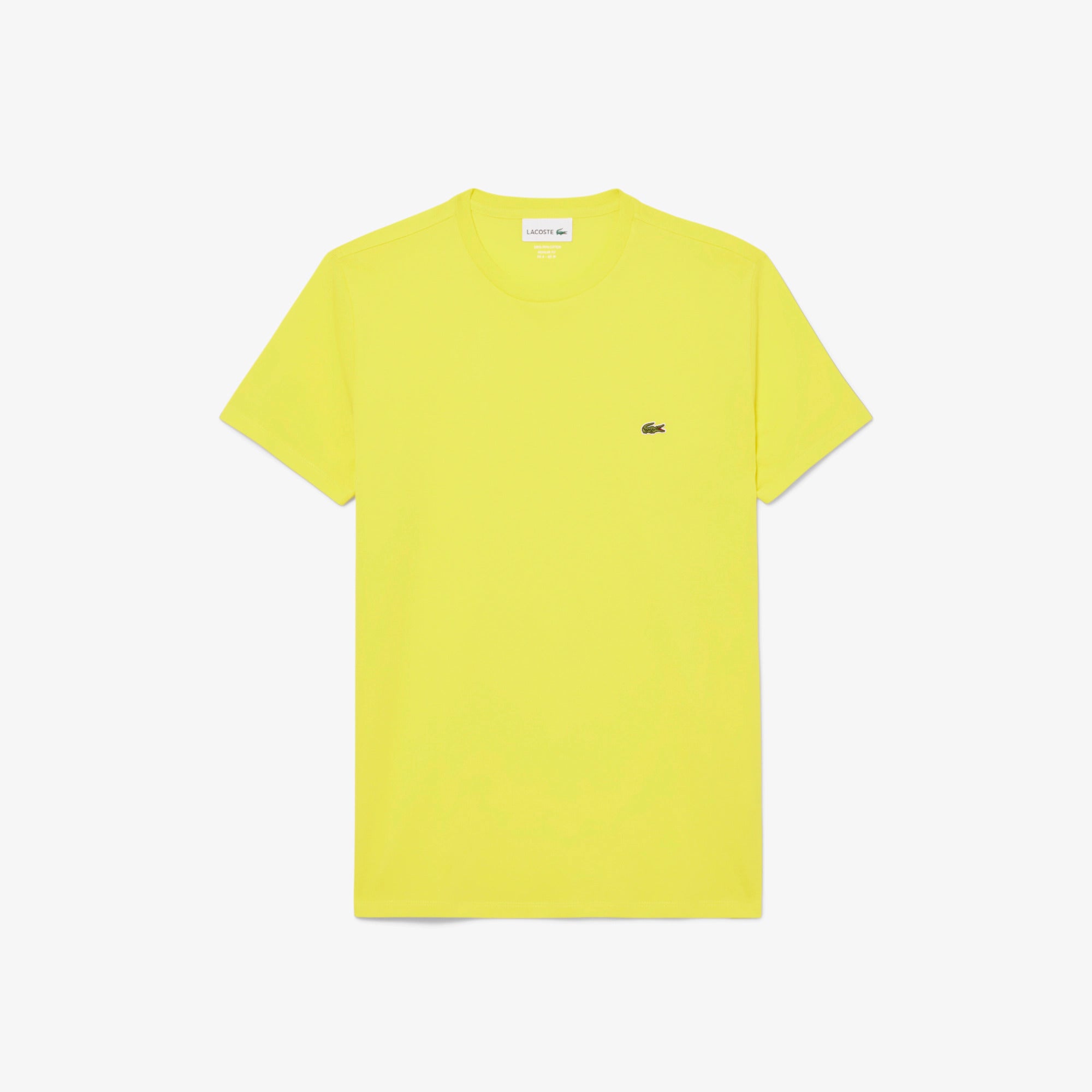 LACOSTE T-Shirt Uomo Cotone Pima-Giallo