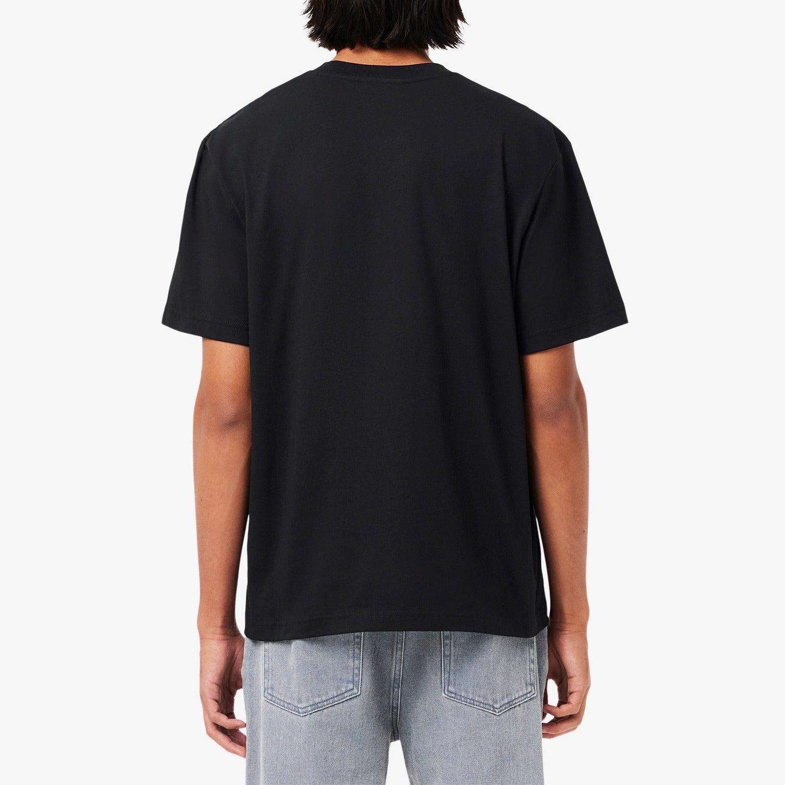 LACOSTE T-Shirt Uomo Cotone-Nero