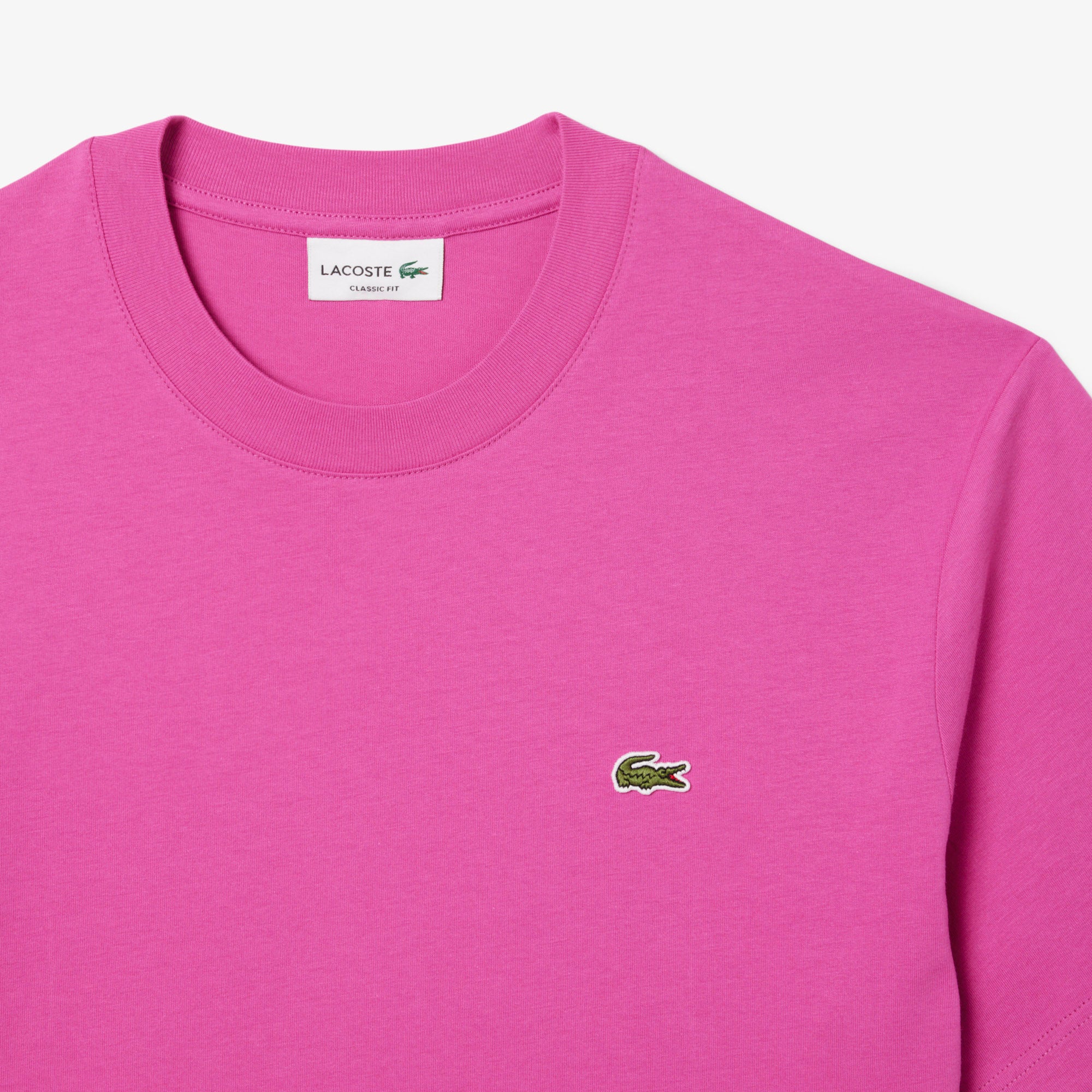 LACOSTE T-Shirt Uomo Cotone-Rosa