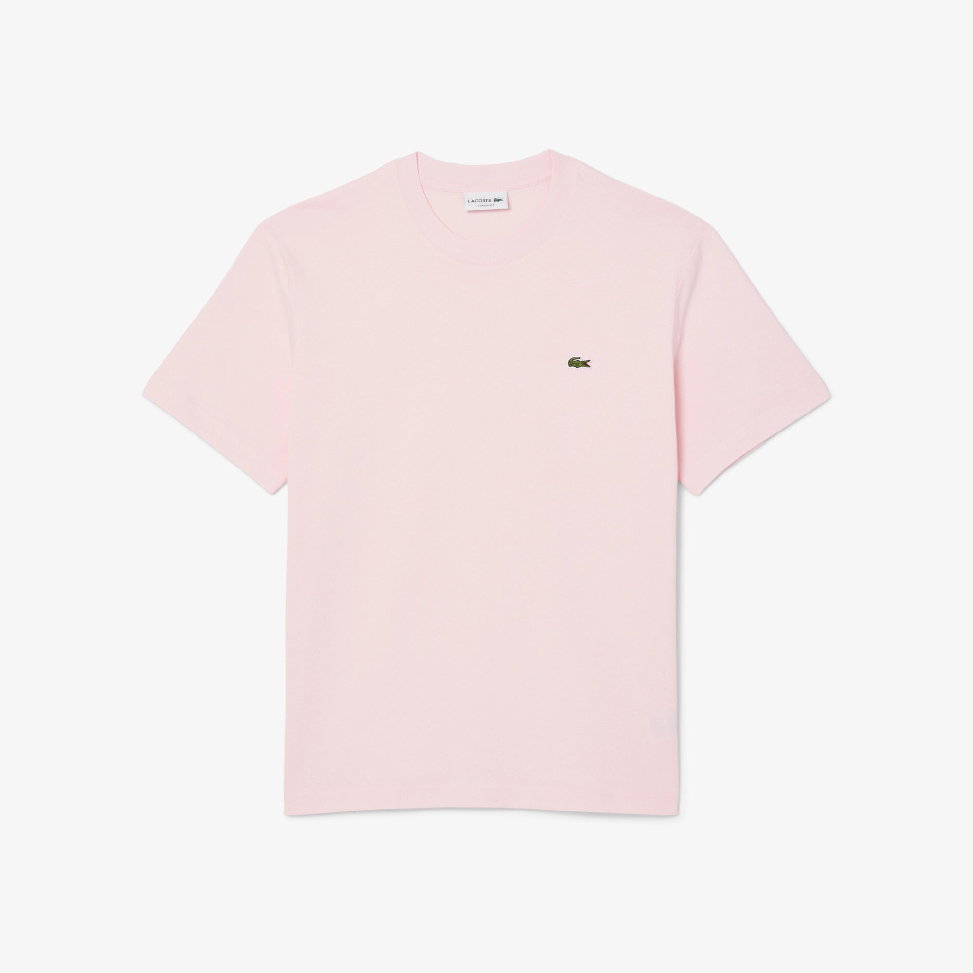 LACOSTE T-Shirt Uomo Cotone-Rosa Chiaro