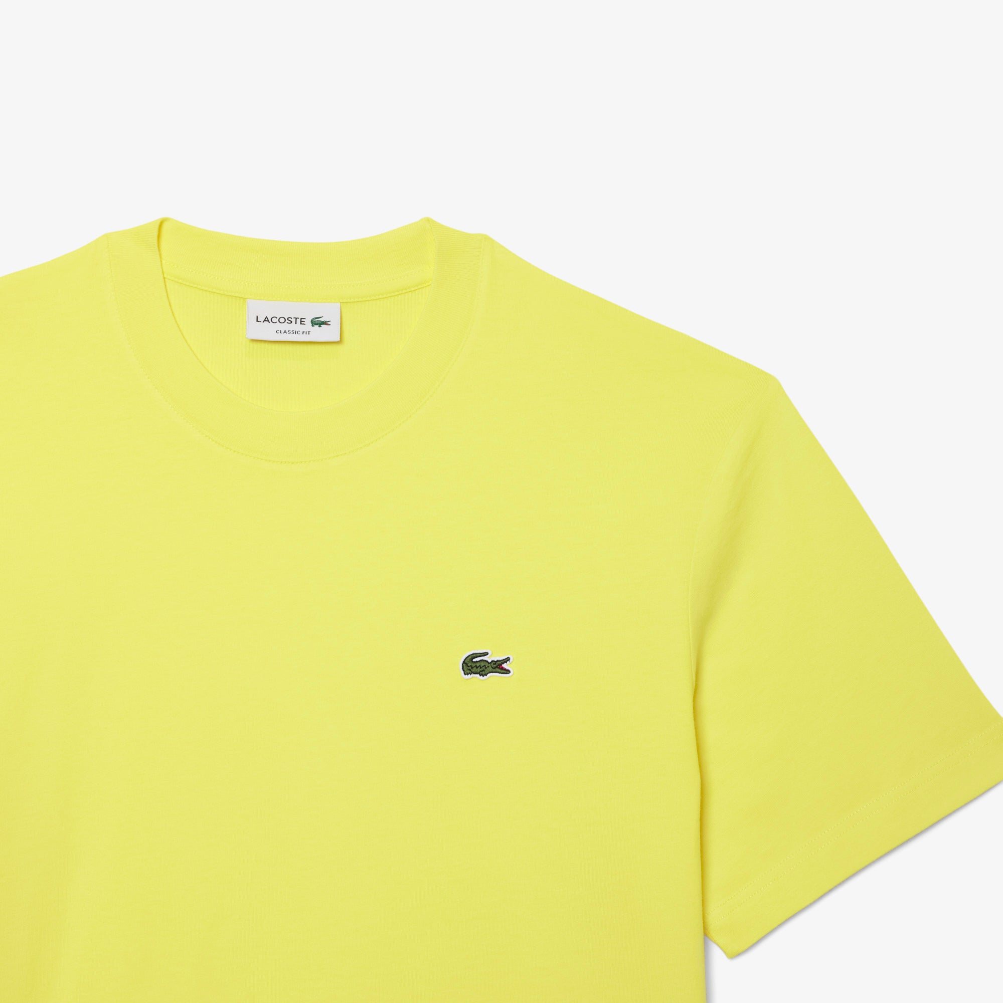 LACOSTE T-Shirt Uomo Cotone-Giallo