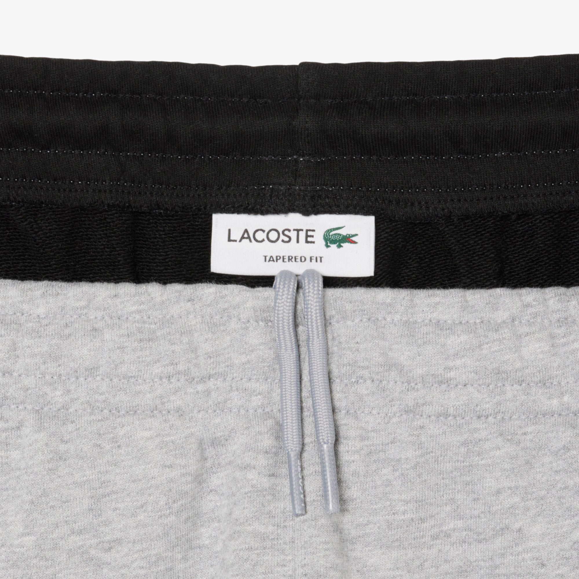 LACOSTE Pantalone Tuta Color Block-Grigio Chine Nero