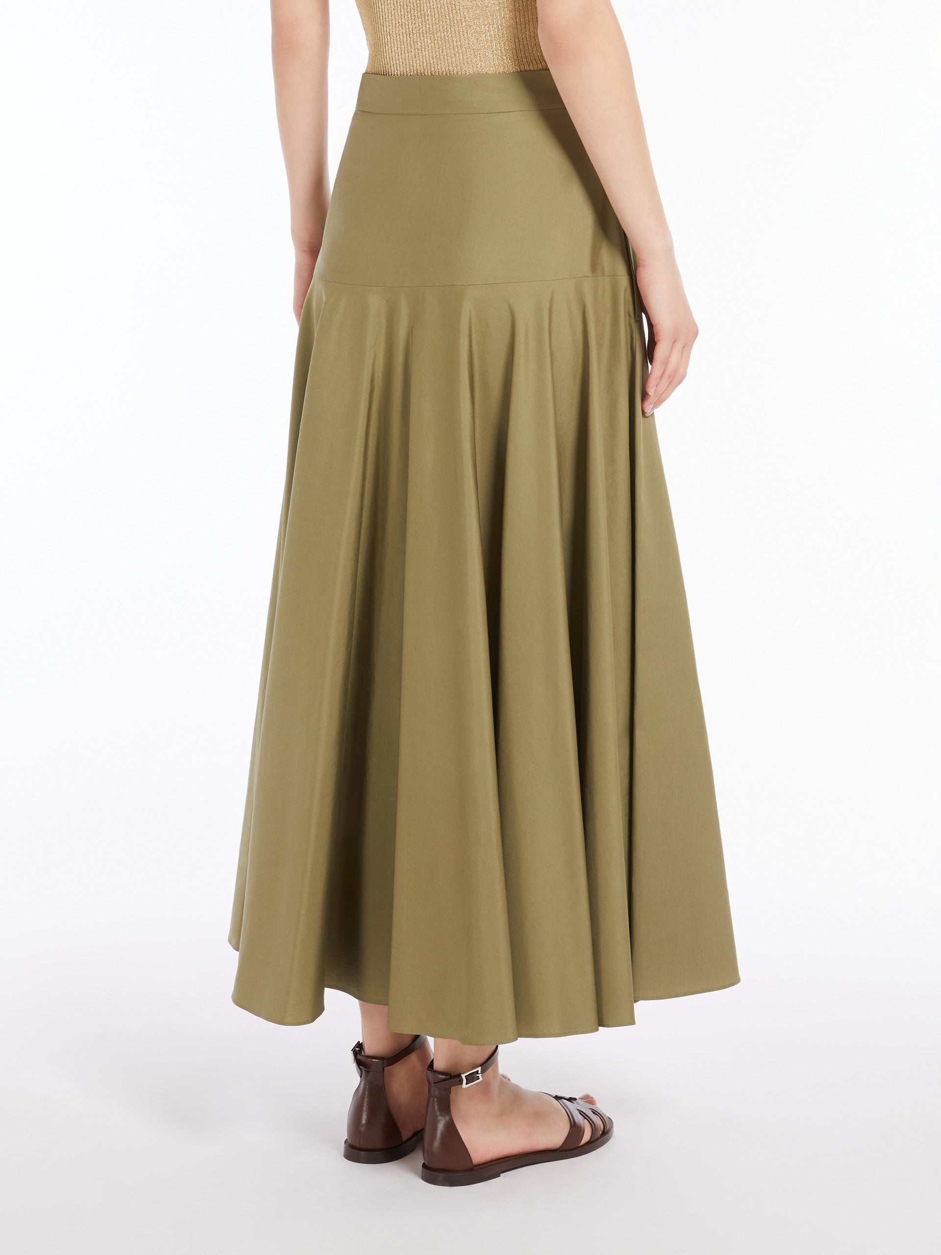 MAX MARA Gonna Donna Lunga Oxiria-Verde Kaki