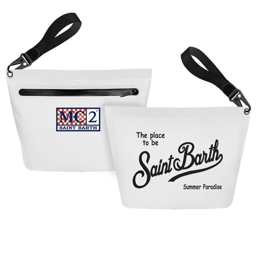 MC2 SAINT BARTH Pochette Aline Aqua-Bianco