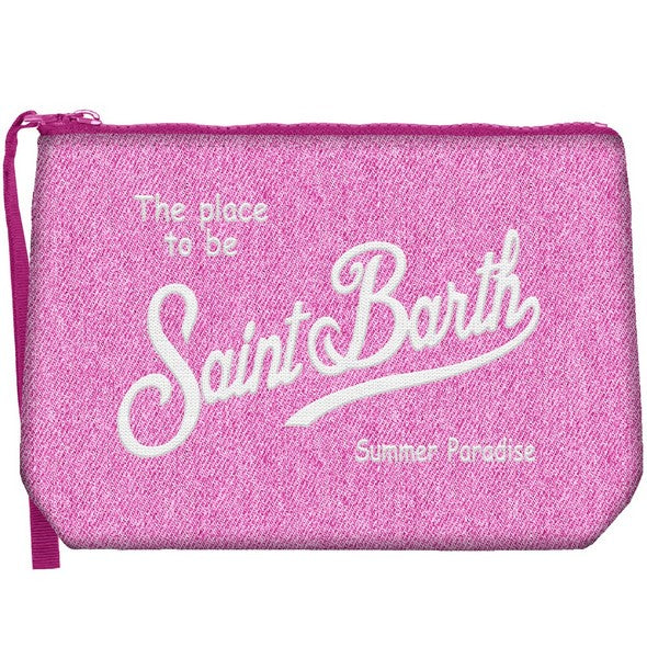 MC2 SAINT BARTH Pochette Aline Denim-Rosa