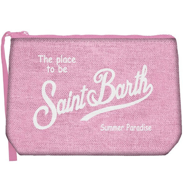 MC2 SAINT BARTH Pochette Aline Linen-Rosa