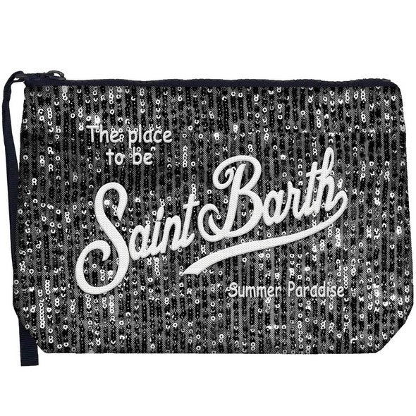 MC2 SAINT BARTH Pochette Aline Paillettes-Nero