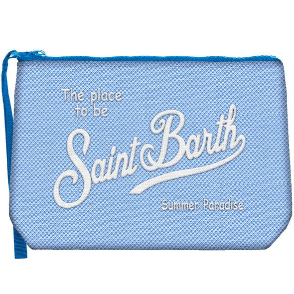 MC2 SAINT BARTH Pochette Aline Piquet-Azzurro