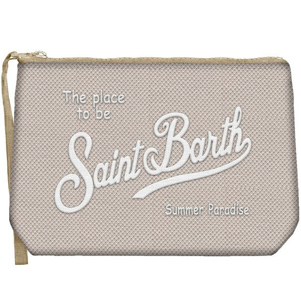 MC2 SAINT BARTH Pochette Aline Piquet-Beige