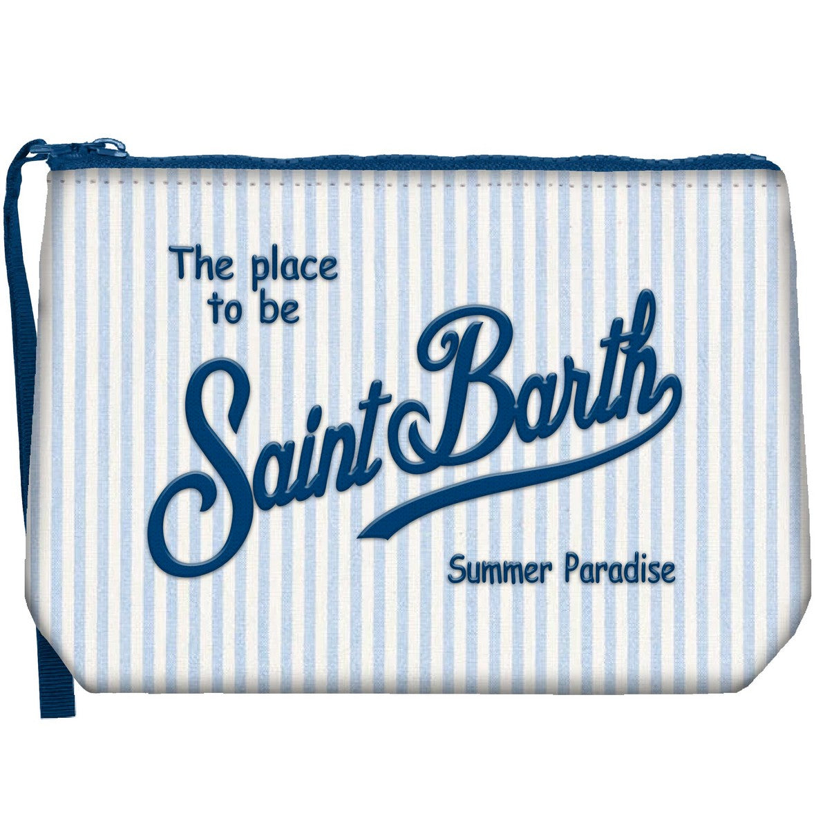 MC2 SAINT BARTH Pochette Aline Soft-Stripes Azzurro