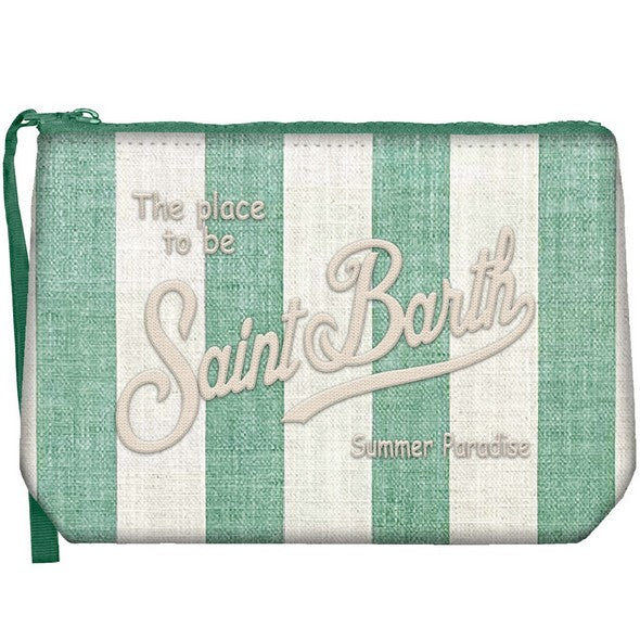 MC2 SAINT BARTH Pochette Aline Soft-Stripes Big Verde