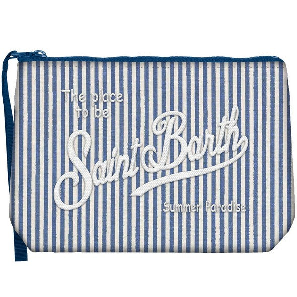 MC2 SAINT BARTH Pochette Aline Soft-Stripes Navy
