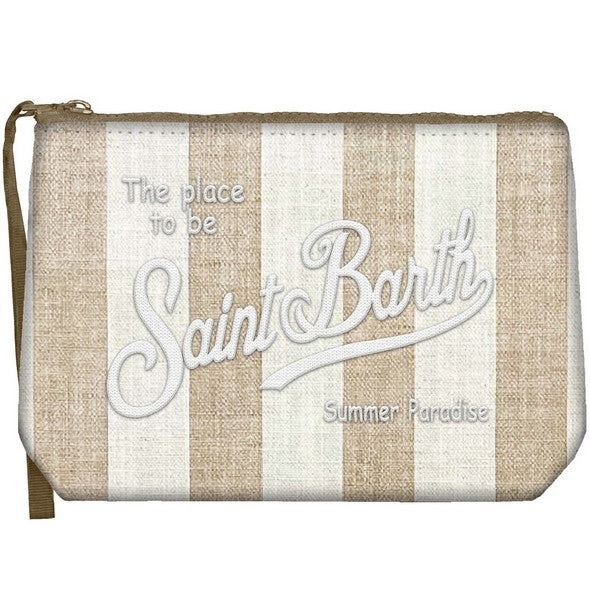 MC2 SAINT BARTH Pochette Aline Soft-Stripes Big Beige