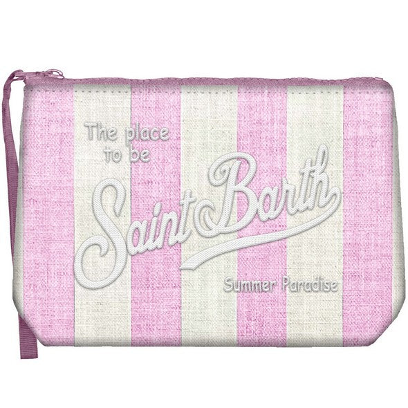 MC2 SAINT BARTH Pochette Aline Soft-Stripes Big Rosa