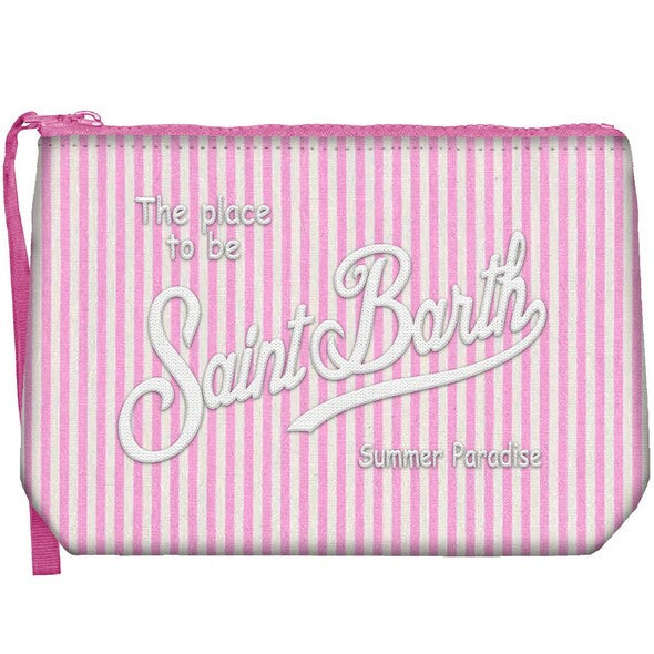 MC2 SAINT BARTH Pochette Aline Soft-Stripes Rosa
