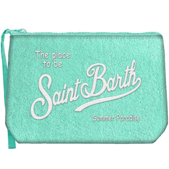 MC2 SAINT BARTH Pochette Aline Sponge-Verde Acqua